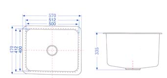 Ceramic /Epoxy/PP Laboratory Sinks Dimensions Ceramic /Epoxy/PP Laboratory Sinks Dimensions