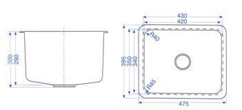 Ceramic /Epoxy/PP Laboratory Sinks Dimensions Ceramic /Epoxy/PP Laboratory Sinks Dimensions